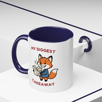 My Biggest Takeaway Fox Mug | Funny Office Meeting Pun Cup | Coworker Gift | Animal Humour Accent Mug 11oz 15oz