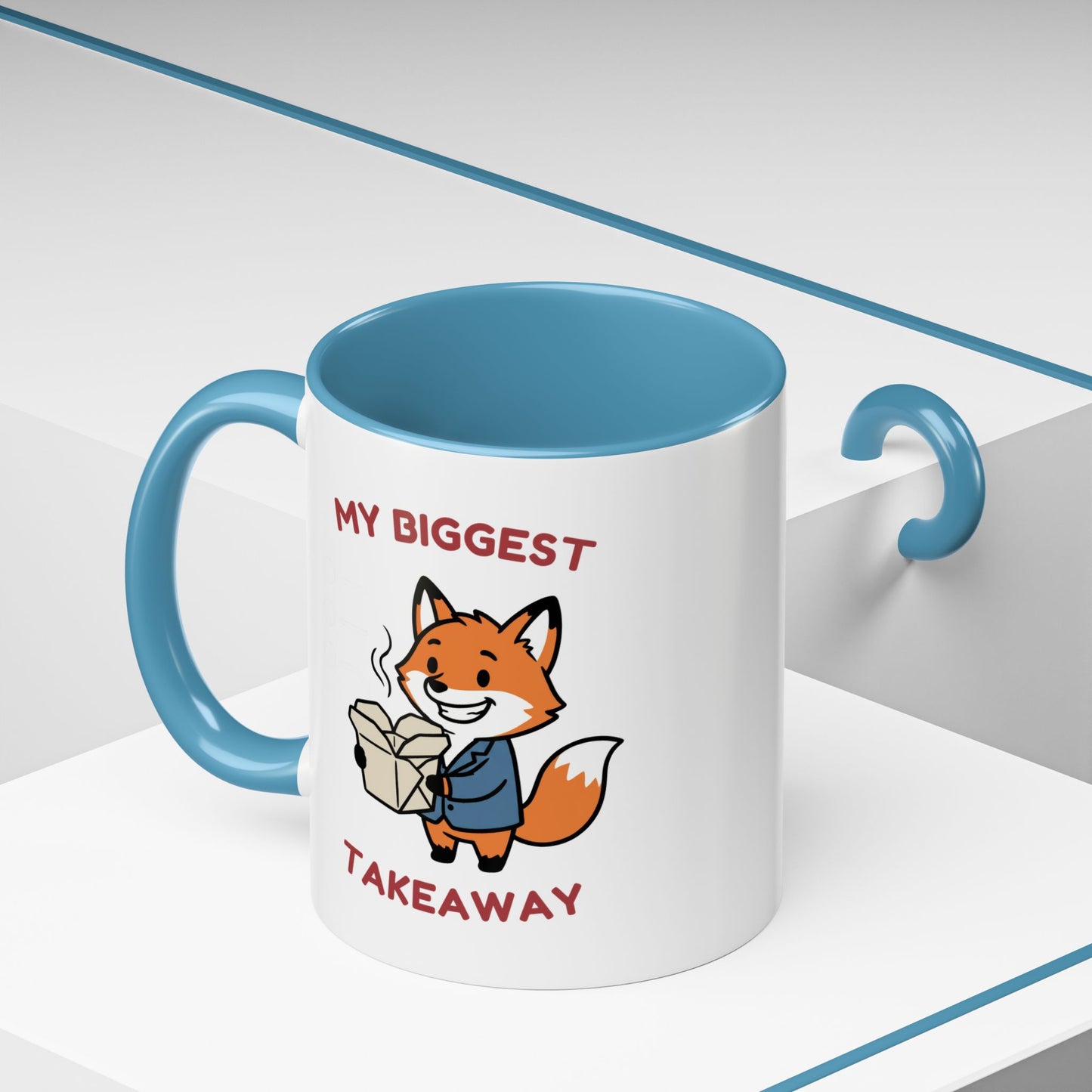 My Biggest Takeaway Fox Mug | Funny Office Meeting Pun Cup | Coworker Gift | Animal Humour Accent Mug 11oz 15oz