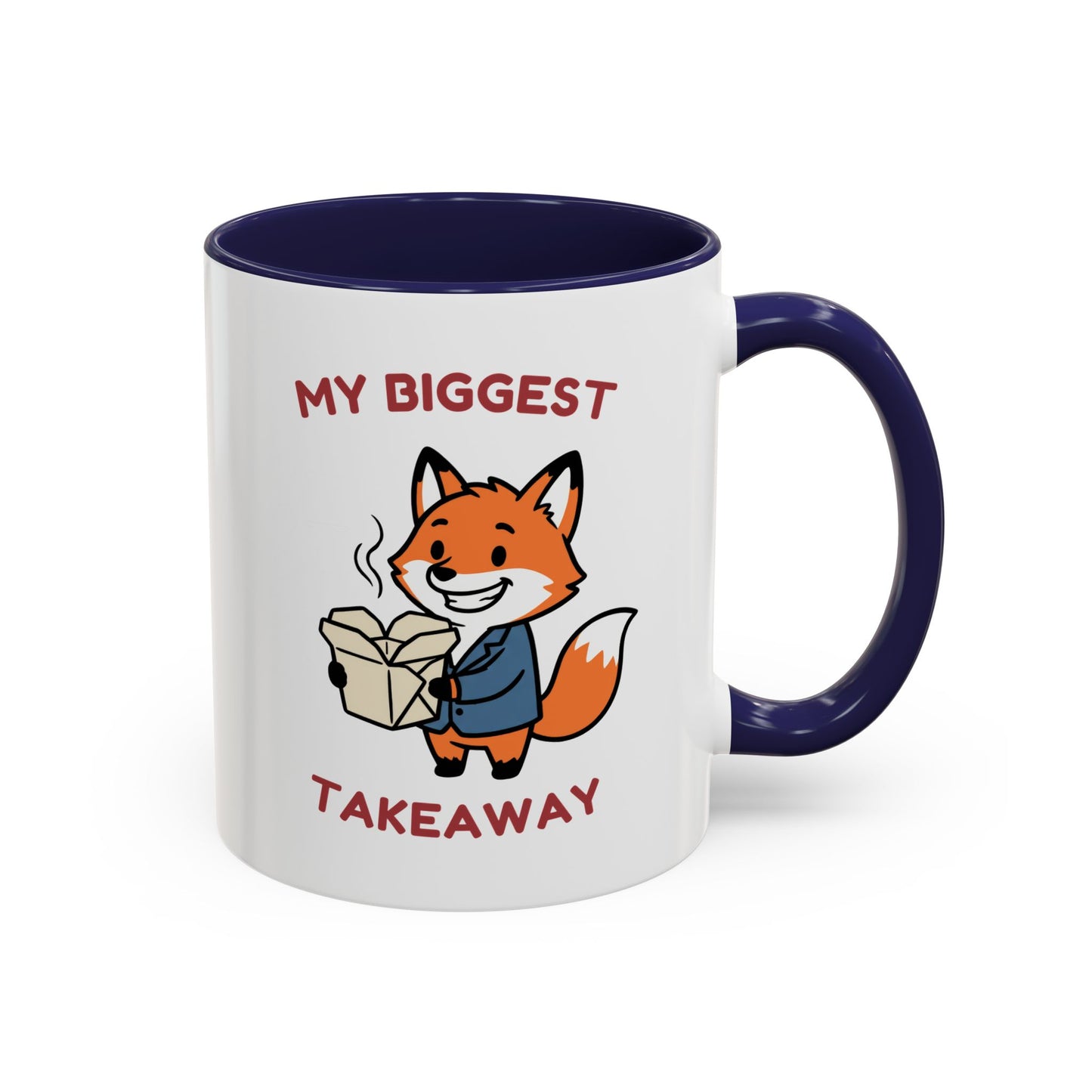 My Biggest Takeaway Fox Mug | Funny Office Meeting Pun Cup | Coworker Gift | Animal Humour Accent Mug 11oz 15oz