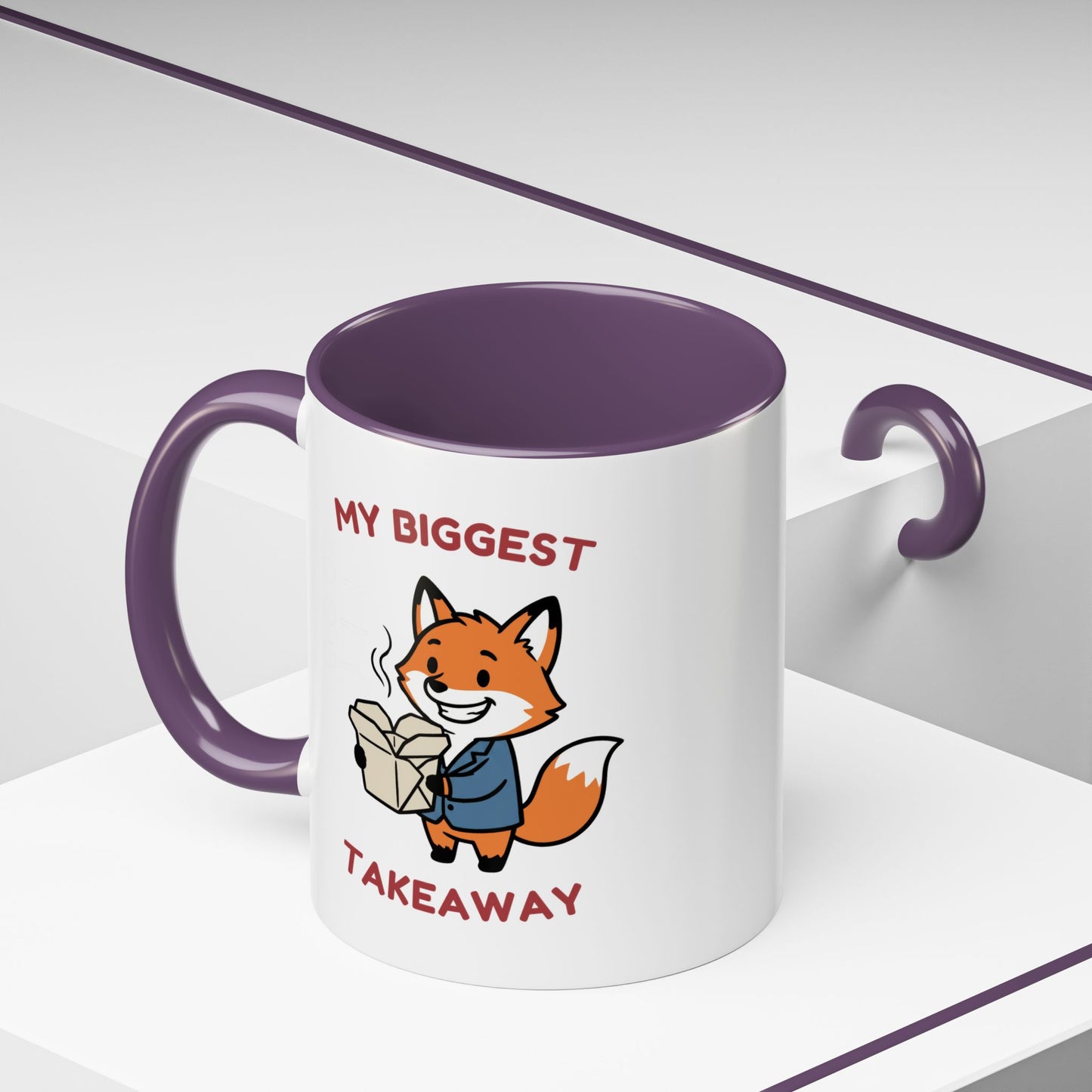 My Biggest Takeaway Fox Mug | Funny Office Meeting Pun Cup | Coworker Gift | Animal Humour Accent Mug 11oz 15oz