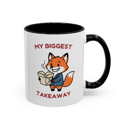 My Biggest Takeaway Fox Mug | Funny Office Meeting Pun Cup | Coworker Gift | Animal Humour Accent Mug 11oz 15oz