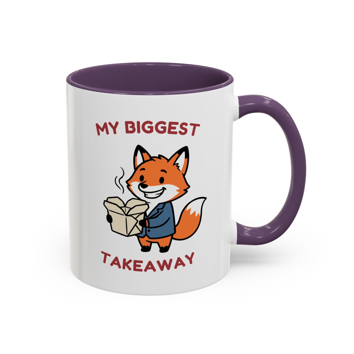 My Biggest Takeaway Fox Mug | Funny Office Meeting Pun Cup | Coworker Gift | Animal Humour Accent Mug 11oz 15oz