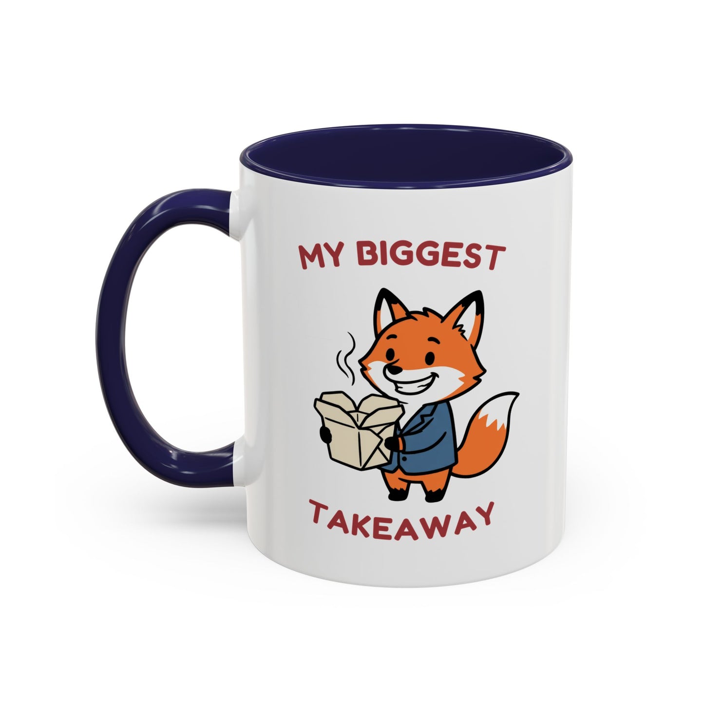 My Biggest Takeaway Fox Mug | Funny Office Meeting Pun Cup | Coworker Gift | Animal Humour Accent Mug 11oz 15oz