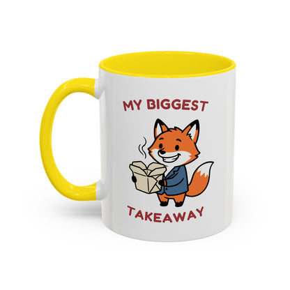 My Biggest Takeaway Fox Mug | Funny Office Meeting Pun Cup | Coworker Gift | Animal Humour Accent Mug 11oz 15oz