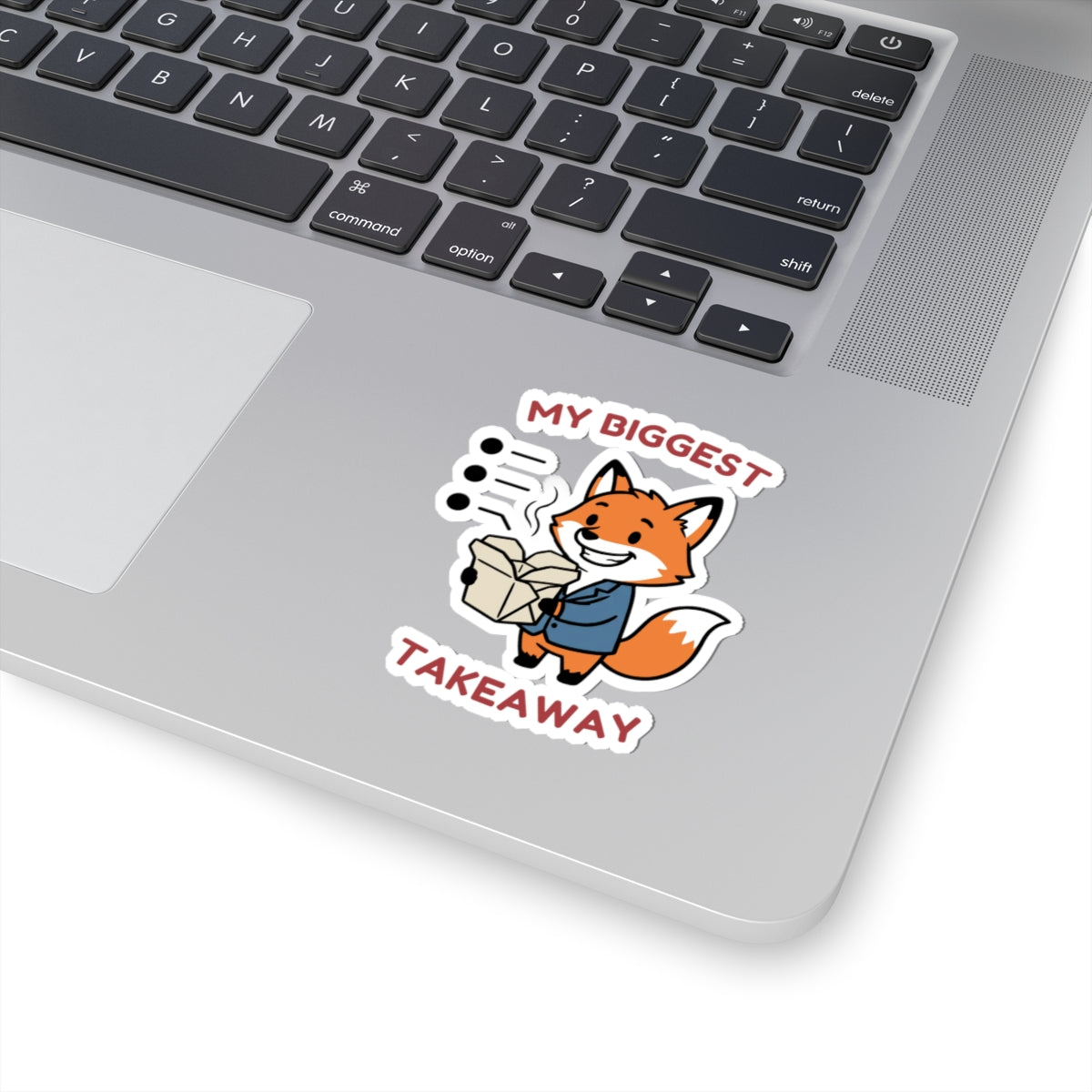 My Biggest Takeaway Fox Sticker | Funny Office Vinyl Decal – Agenda Animals