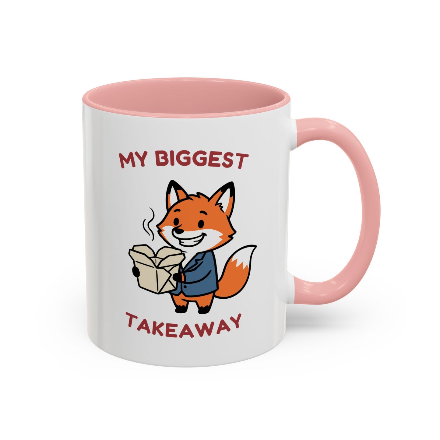 My Biggest Takeaway Fox Mug | Funny Office Meeting Pun Cup | Coworker Gift | Animal Humour Accent Mug 11oz 15oz