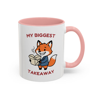My Biggest Takeaway Fox Mug | Funny Office Meeting Pun Cup | Coworker Gift | Animal Humour Accent Mug 11oz 15oz
