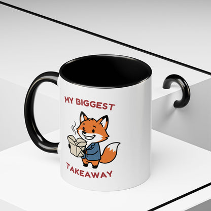 My Biggest Takeaway Fox Mug | Funny Office Meeting Pun Cup | Coworker Gift | Animal Humour Accent Mug 11oz 15oz