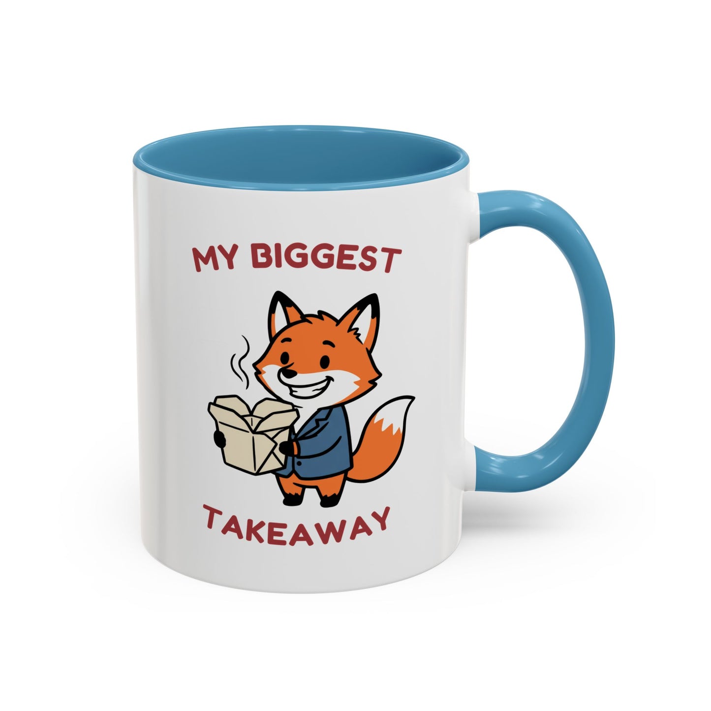My Biggest Takeaway Fox Mug | Funny Office Meeting Pun Cup | Coworker Gift | Animal Humour Accent Mug 11oz 15oz