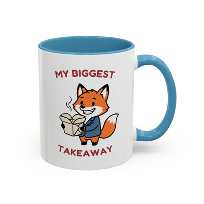 My Biggest Takeaway Fox Mug | Funny Office Meeting Pun Cup | Coworker Gift | Animal Humour Accent Mug 11oz 15oz