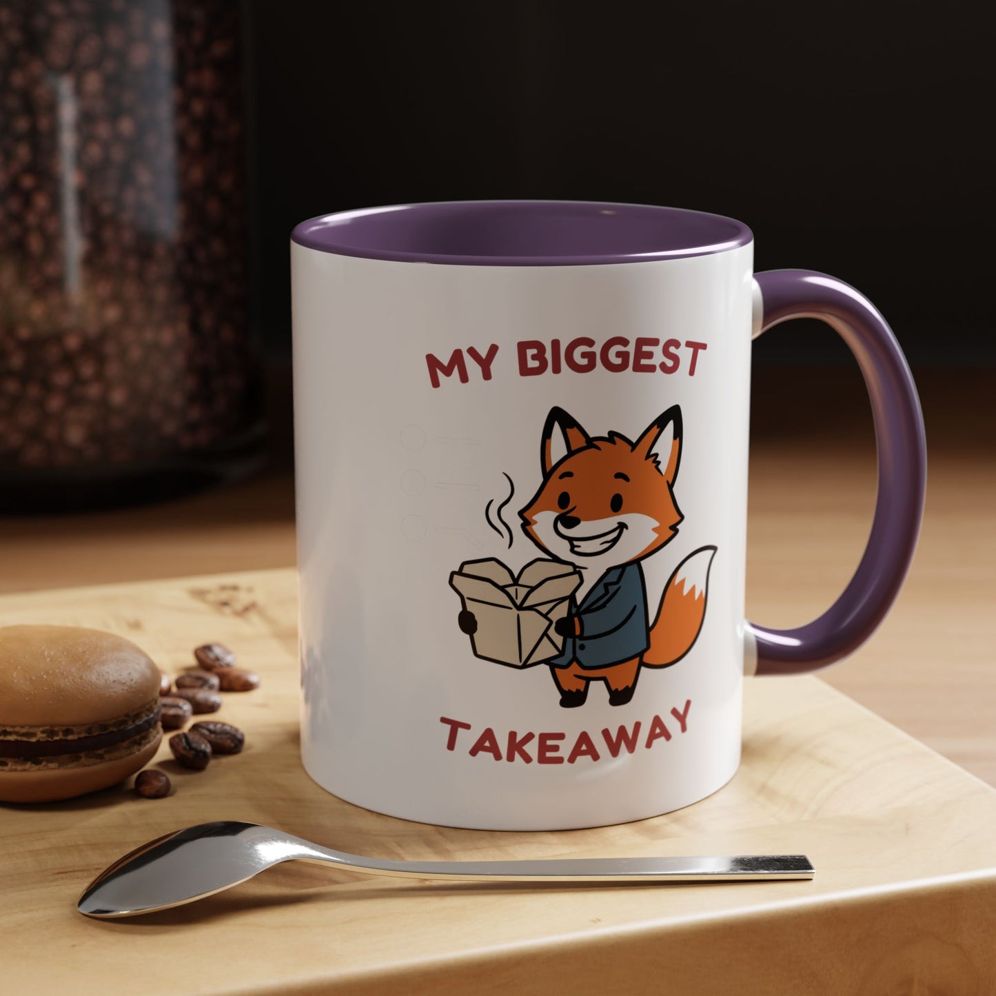 My Biggest Takeaway Fox Mug | Funny Office Meeting Pun Cup | Coworker Gift | Animal Humour Accent Mug 11oz 15oz