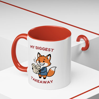My Biggest Takeaway Fox Mug | Funny Office Meeting Pun Cup | Coworker Gift | Animal Humour Accent Mug 11oz 15oz