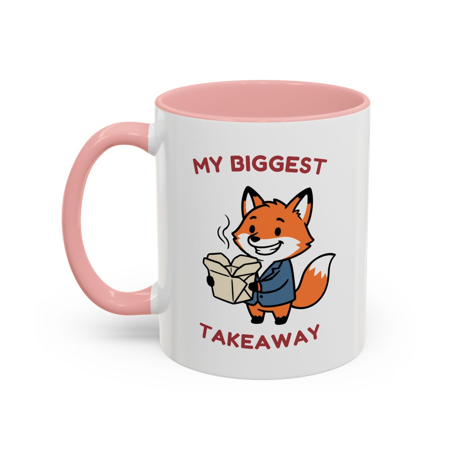 My Biggest Takeaway Fox Mug | Funny Office Meeting Pun Cup | Coworker Gift | Animal Humour Accent Mug 11oz 15oz