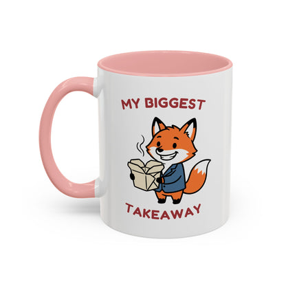 My Biggest Takeaway Fox Mug | Funny Office Meeting Pun Cup | Coworker Gift | Animal Humour Accent Mug 11oz 15oz