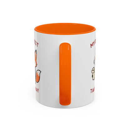 My Biggest Takeaway Fox Mug | Funny Office Meeting Pun Cup | Coworker Gift | Animal Humour Accent Mug 11oz 15oz
