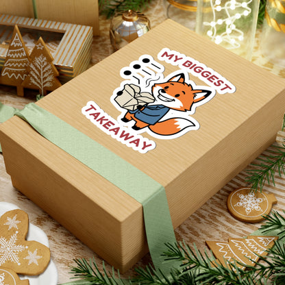 My Biggest Takeaway Fox Sticker | Funny Office Vinyl Decal – Agenda Animals