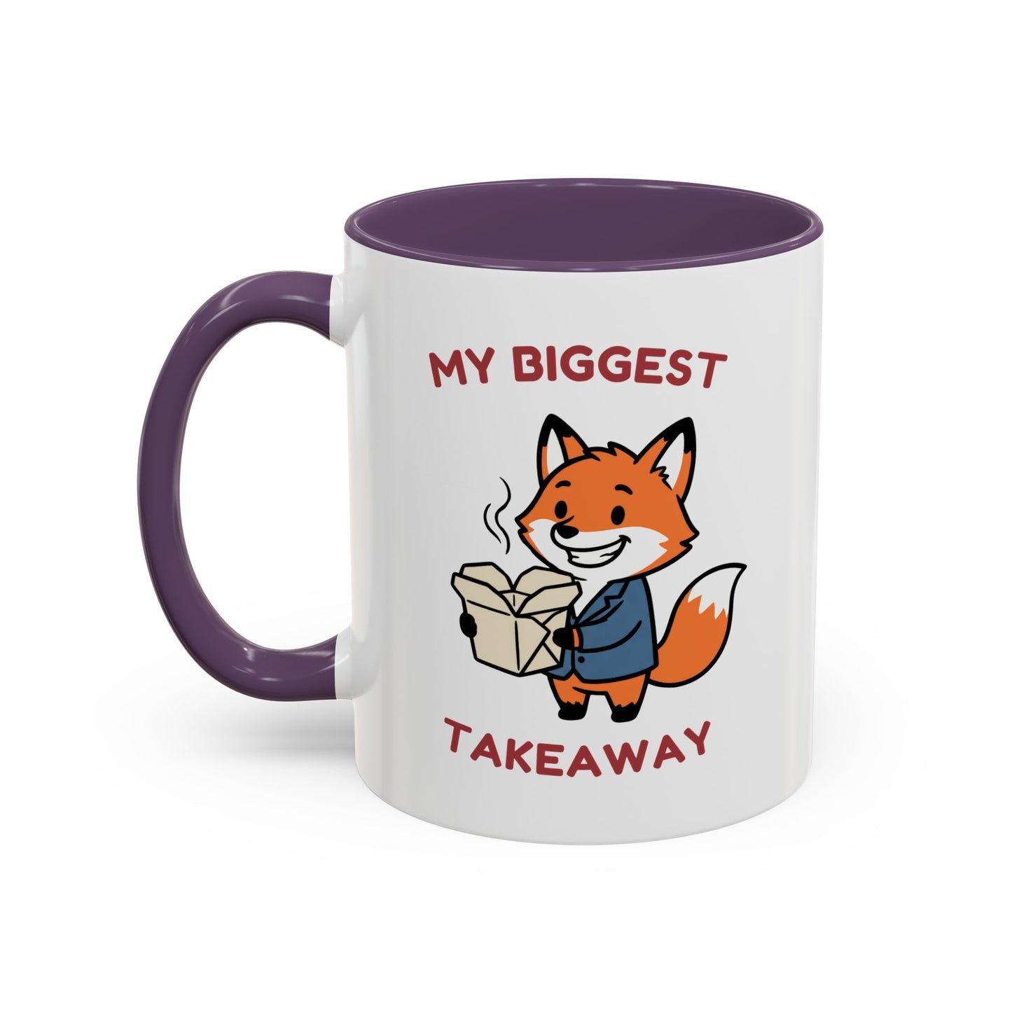My Biggest Takeaway Fox Mug | Funny Office Meeting Pun Cup | Coworker Gift | Animal Humour Accent Mug 11oz 15oz